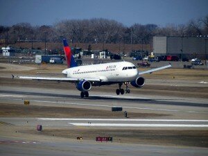 airbus taking off at an airport