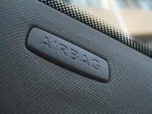 airbag under a car window