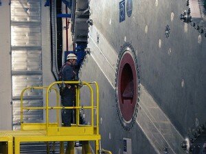 engineer working on a lift