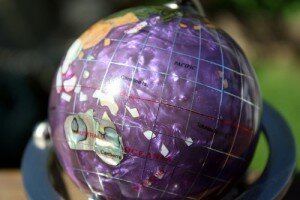 purple shiny globe