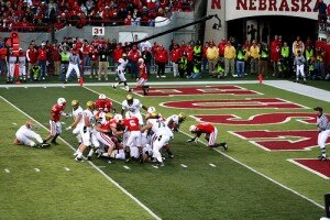 huskers defense on the goal line